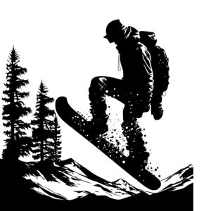 Snowboard On A Mountain