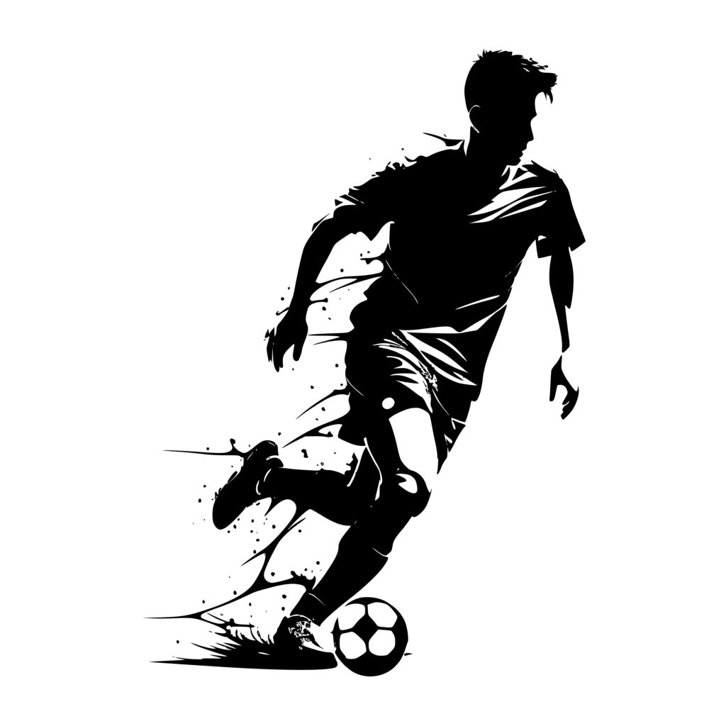 Soccer Player Running Svg File For Cricut, Silhouette, Laser