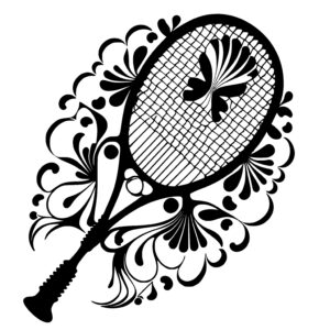 Squash Racket with Intricate Design