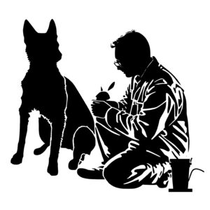 Man Veterinarian With Dog
