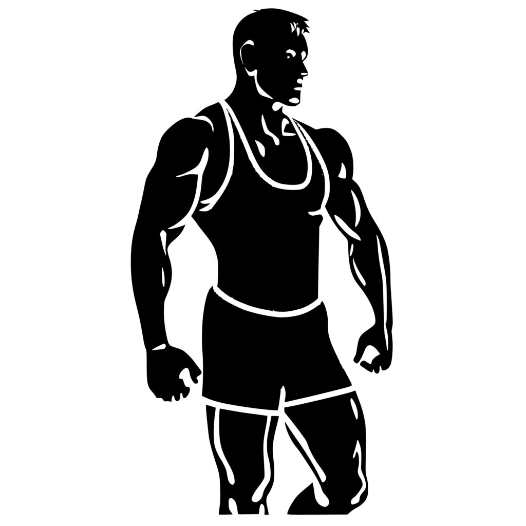 Athletic Wrestler SVG File for Cricut, Silhouette, Laser Machines