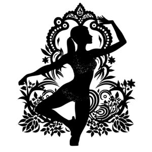 Yoga with Mandala Background