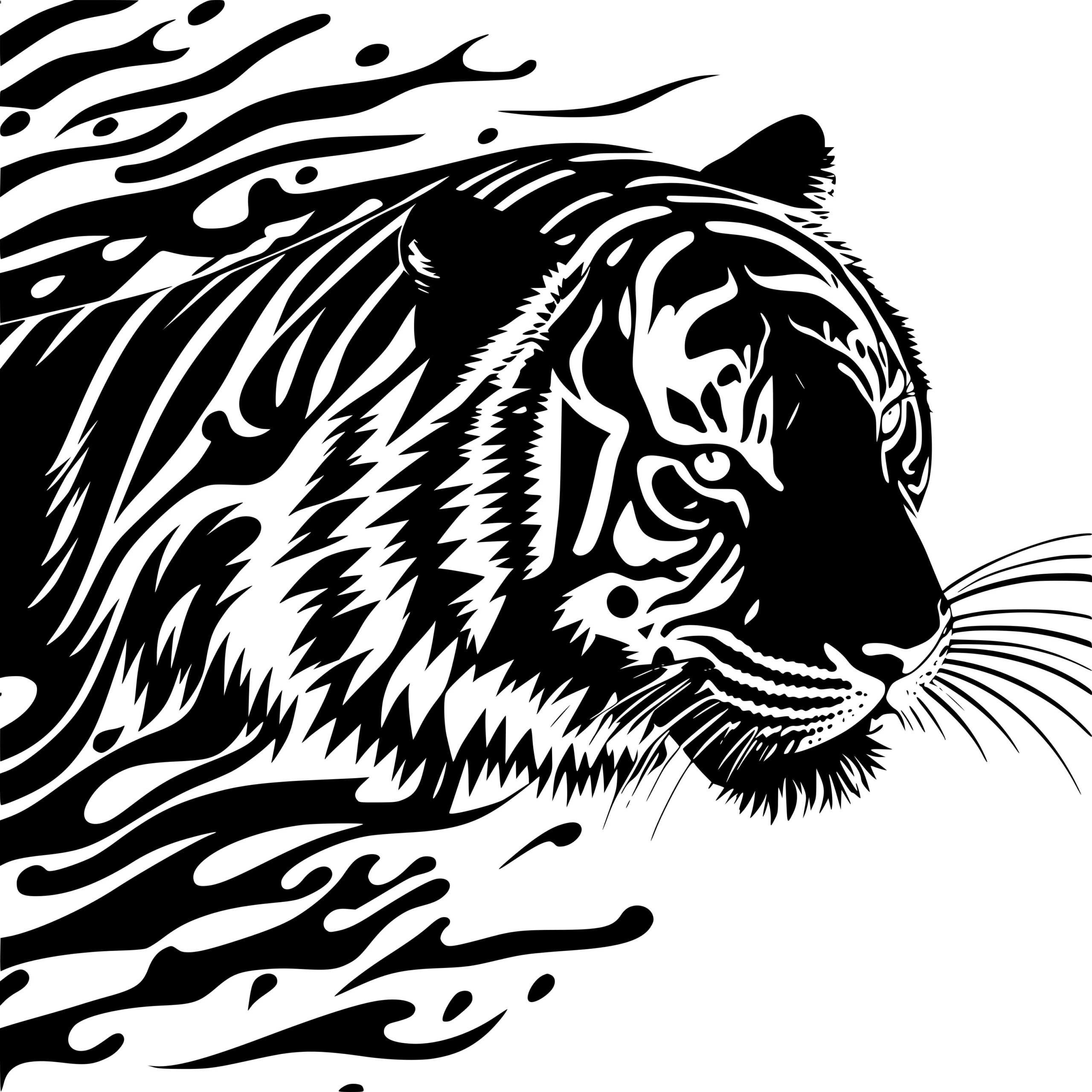 Tiger Stripes Clipart in Illustrator, SVG, JPG, EPS, PNG