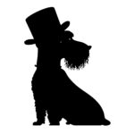 Bedlington Terrier With A Top Hat