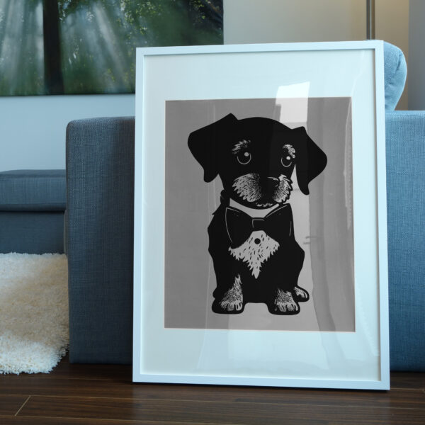 487_Cartoon_dog_with_bow_tie_3697-transparent-picture_frame_1.jpg