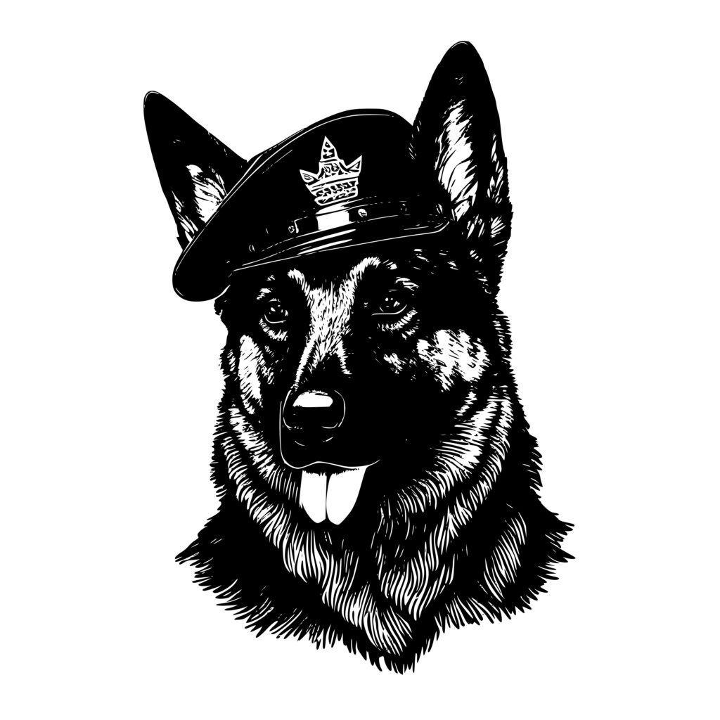 German Shepherd Police Hat SVG File for Cricut & Silhouette