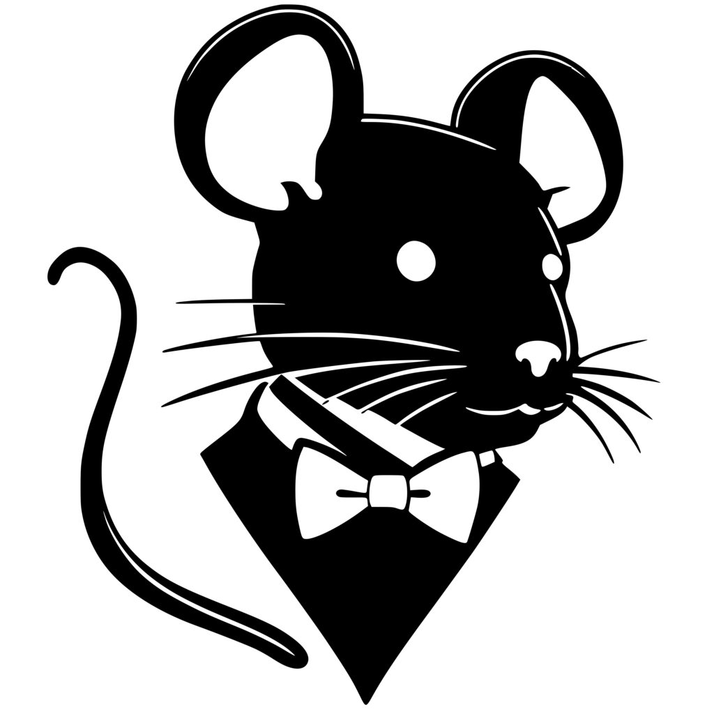 Rat In A Bow Tie - SVG File for Cricut, Silhouette, & more