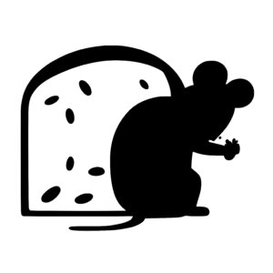 Mouse with a Piece of Bread