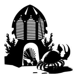 Hermit Crab with a Seashell Castle