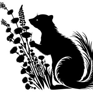 Skunk With A Flower