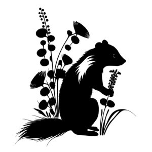 Skunk With A Flower
