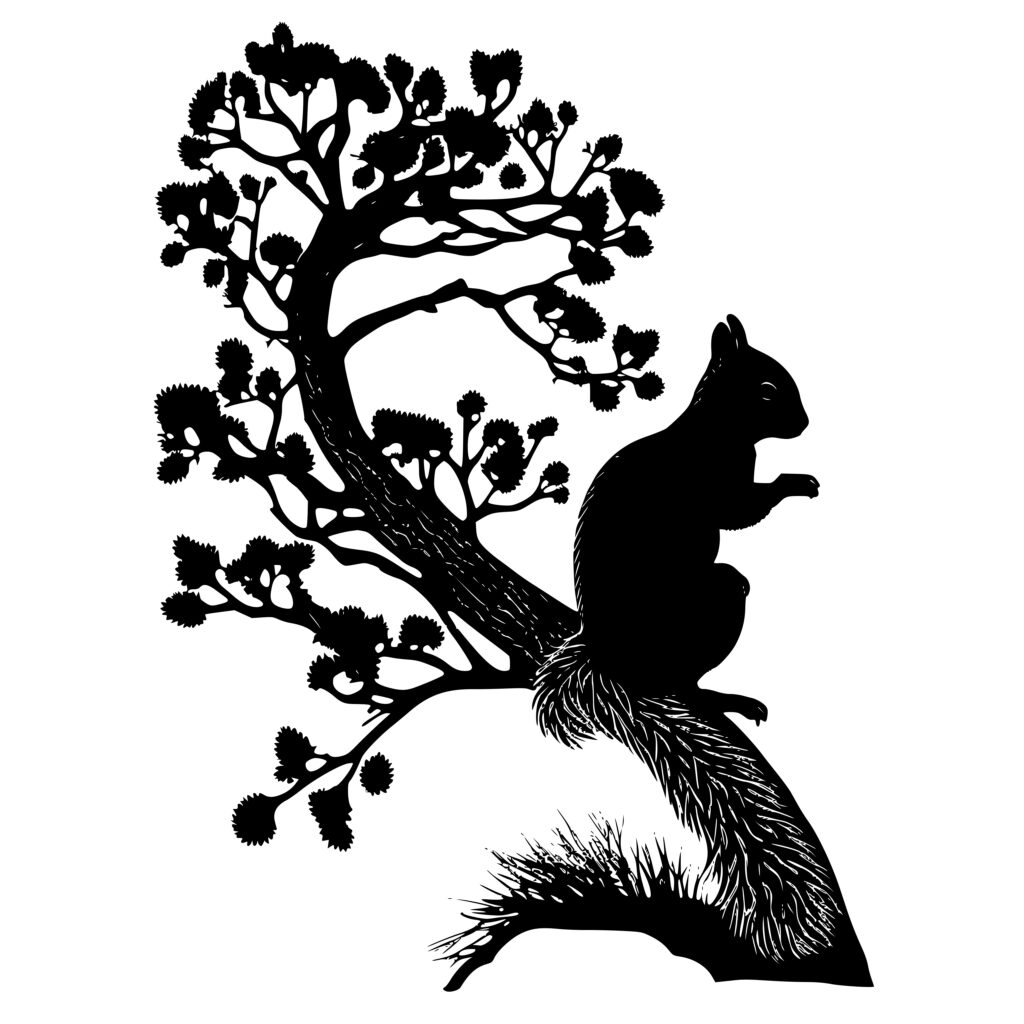 Squirrel Climbing A Tree SVG File: Perfect for Cricut, Silhouette, and