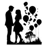 Couple with Balloons