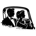 Married Couple in Limo