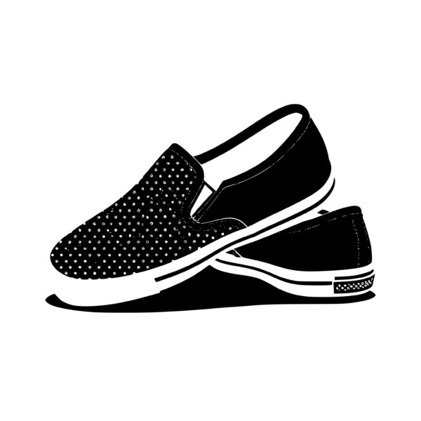 Instant Download Image - Slip-on Shoes SVG for Cricut and Silhouette