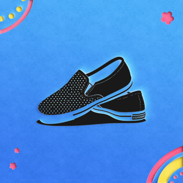 Instant Download Image - Slip-on Shoes SVG for Cricut and Silhouette