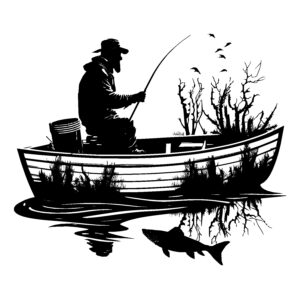 Fisherman SVG File for Cricut, Silhouette, Laser Machines