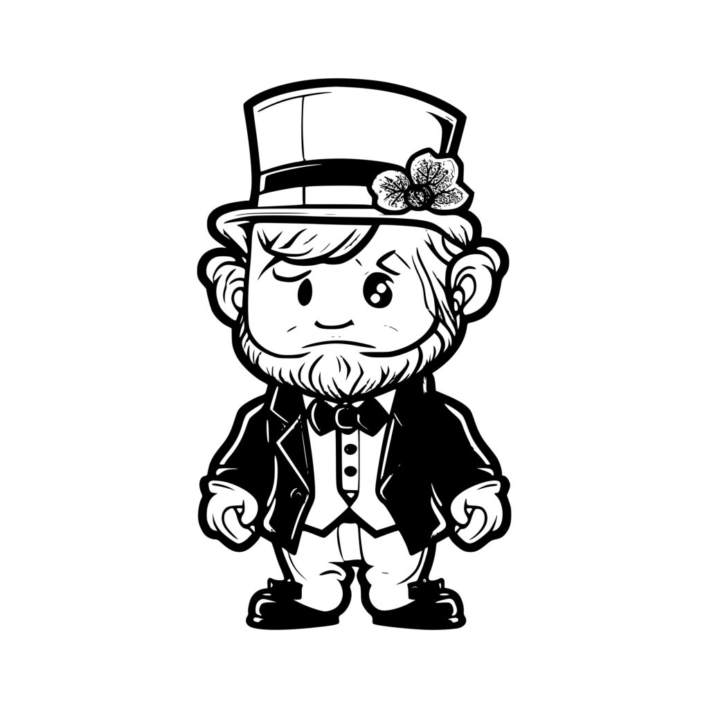 Little Irishman in Suit SVG File for Cricut, Silhouette, Laser