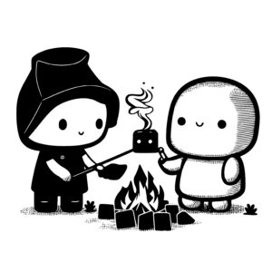 Roasting Marshmallows at Campfire