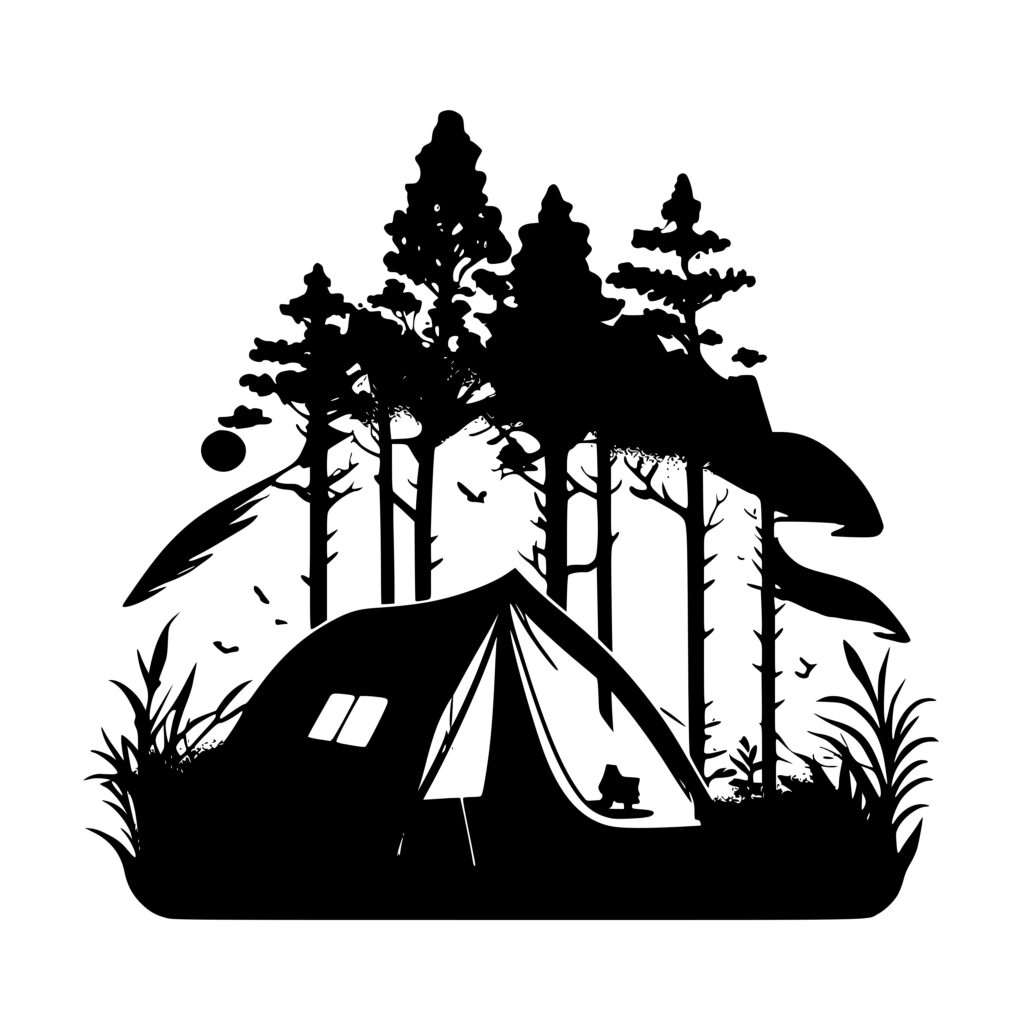 Camping Tent SVG File: Instant Download for Cricut, Silhouette, Laser