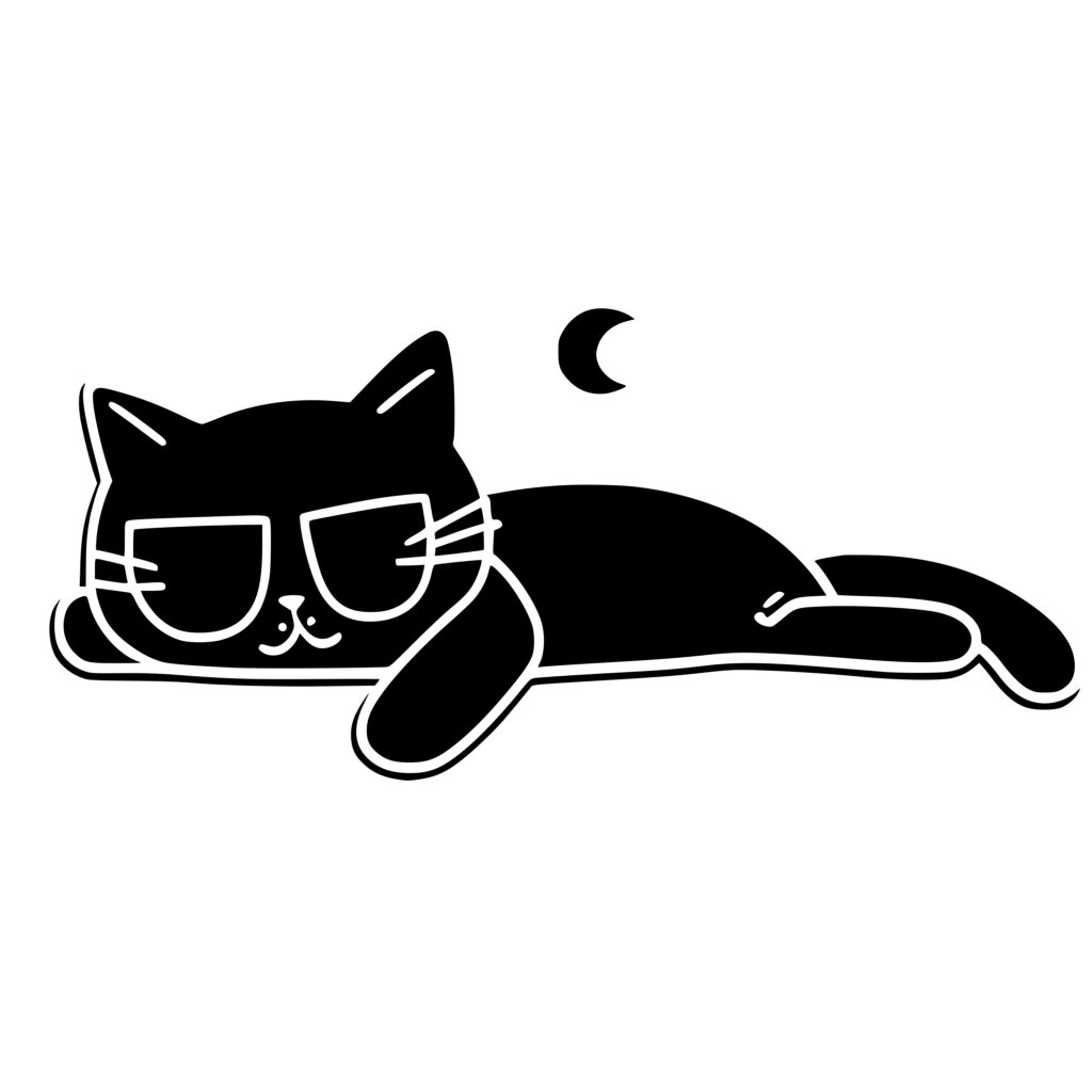 Lazy Cat Nap Svg Image Instant Download For Cricut Silhouette Laser