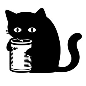 Cat with Can of Tuna