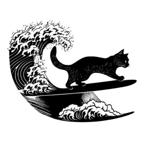 Cat Surfing