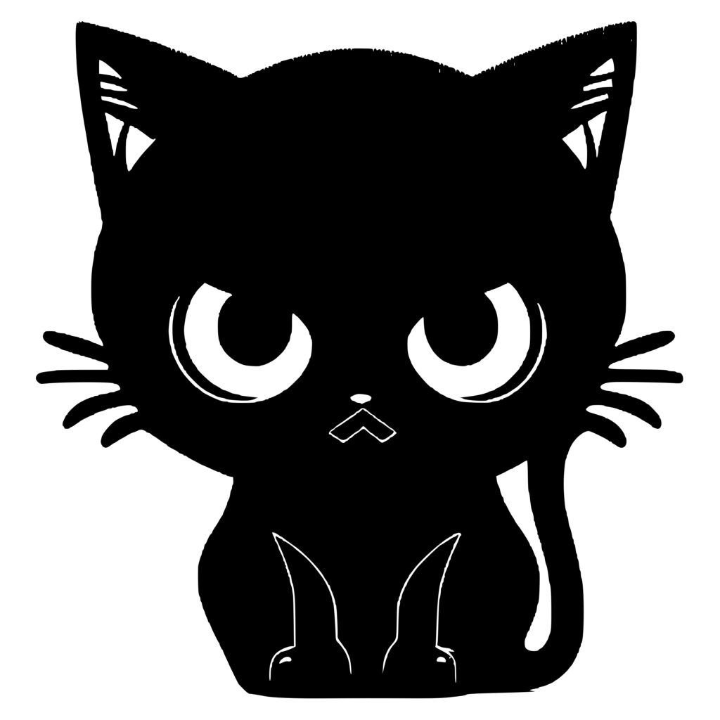 Mean Kitty SVG File Perfect for Cricut, Silhouette, Laser Machines