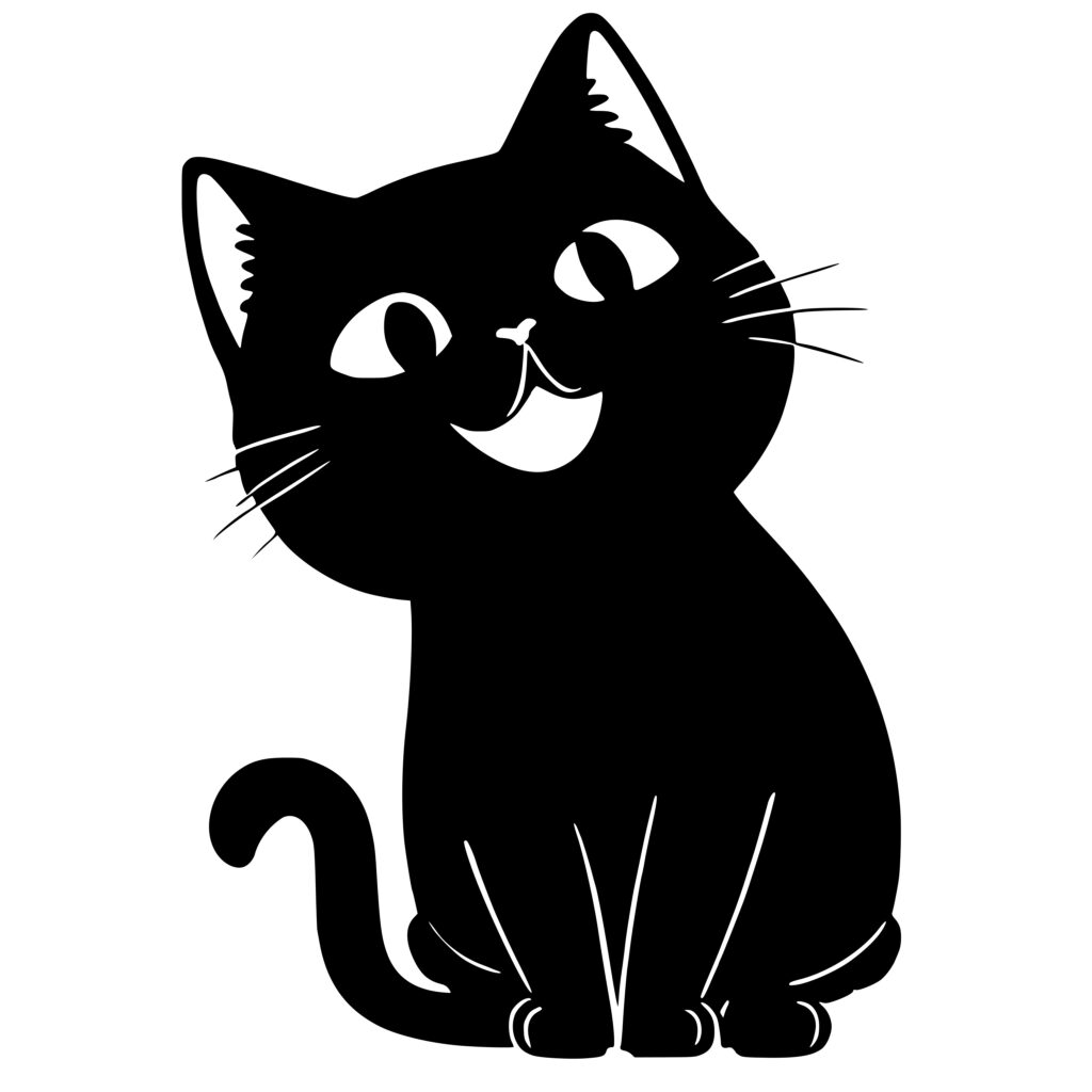 Cute and Friendly Cat SVG File for Cricut, Silhouette, Laser