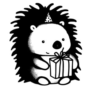 Porcupine with Gift