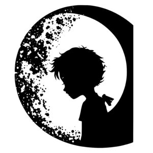 Boy in Front of Moon