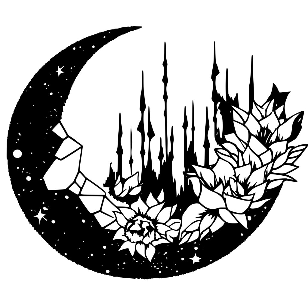 Moon crystals svg instant download for cricut silhouette laser