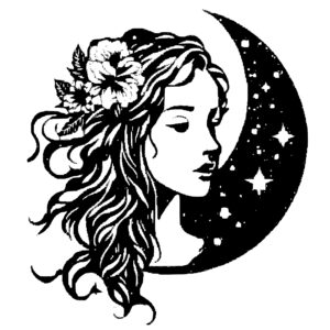 Woman in the Crescent Moon