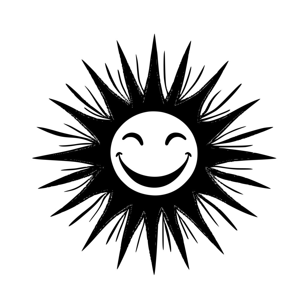 Smiling Sun SVG File: Instant Download for Cricut, Silhouette, Laser