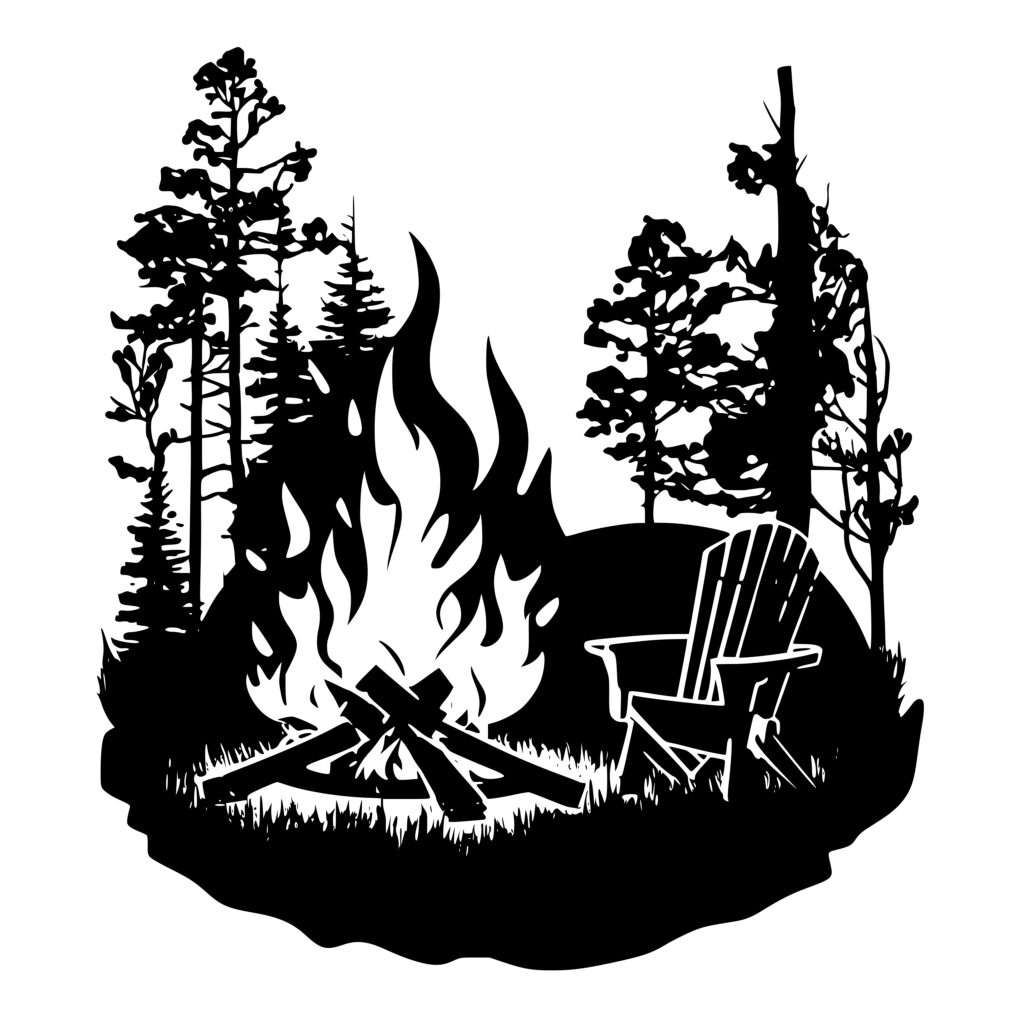 Camping SVG Image: Campfire for Cricut, Silhouette, Laser Machines