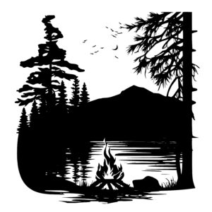 Campfire by Lake