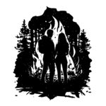Couple By Campfire