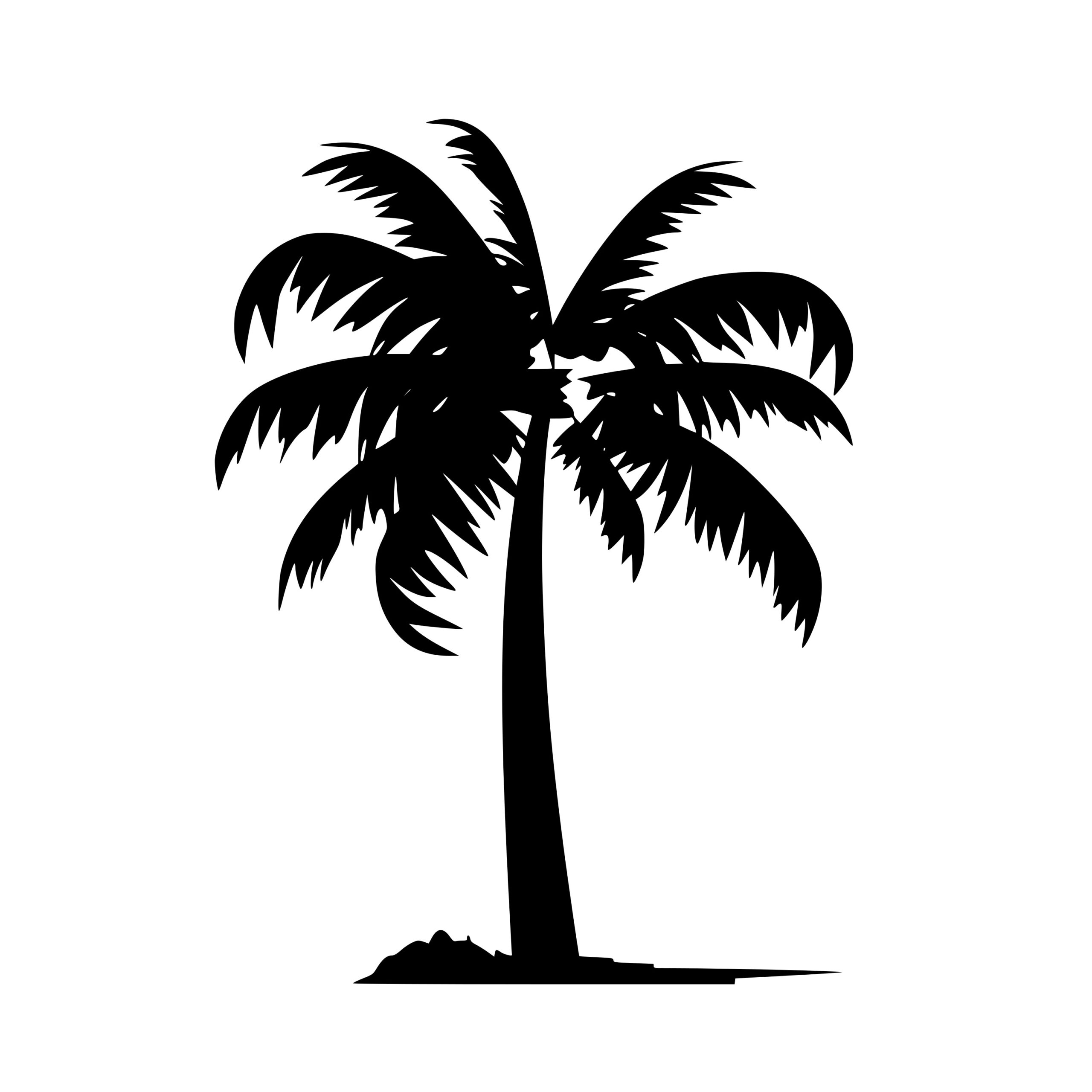 Instant Download SVG, PNG, DXF Files: Palm Tree Image for Cricut ...