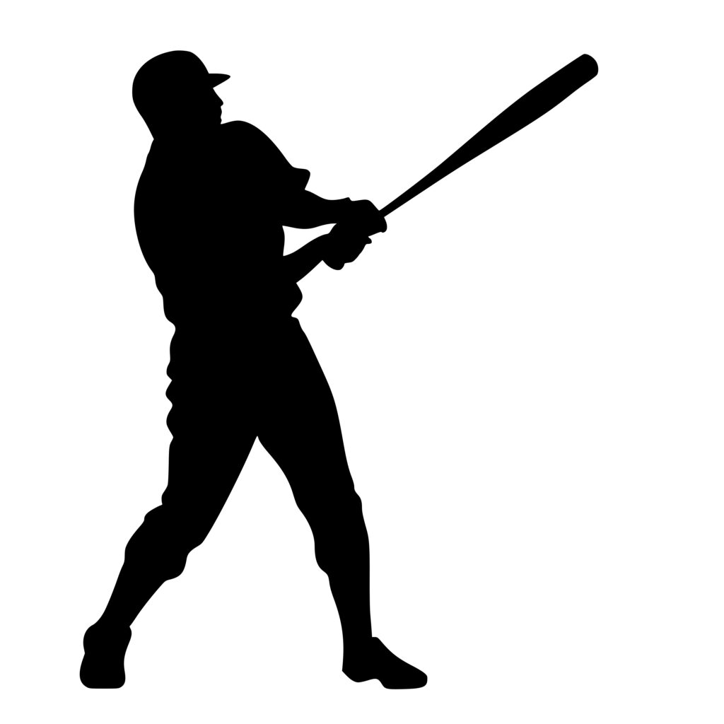 Baseball Batter SVG Image for Cricut, Silhouette, Laser Machines