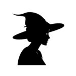 Witch in Hat Silhouette