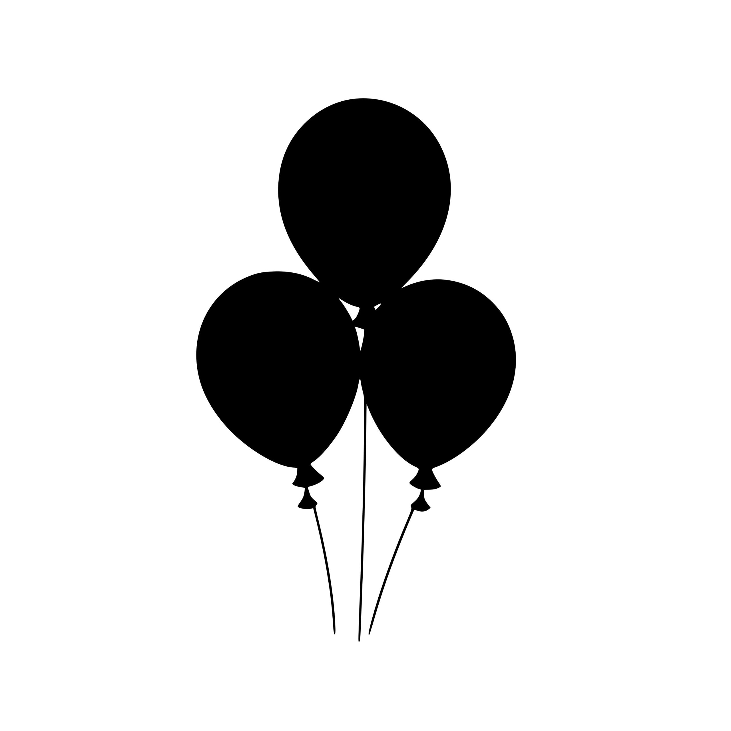 Balloon SVG File Instant Download, Balloon Silhouette Svg, Party