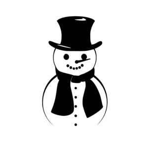 Holiday Snowman with Hat and Scarf