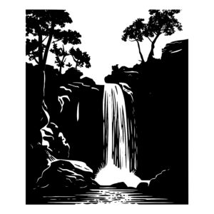 Peaceful Waterfall Scene