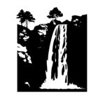 Cascading Waterfall in Forest