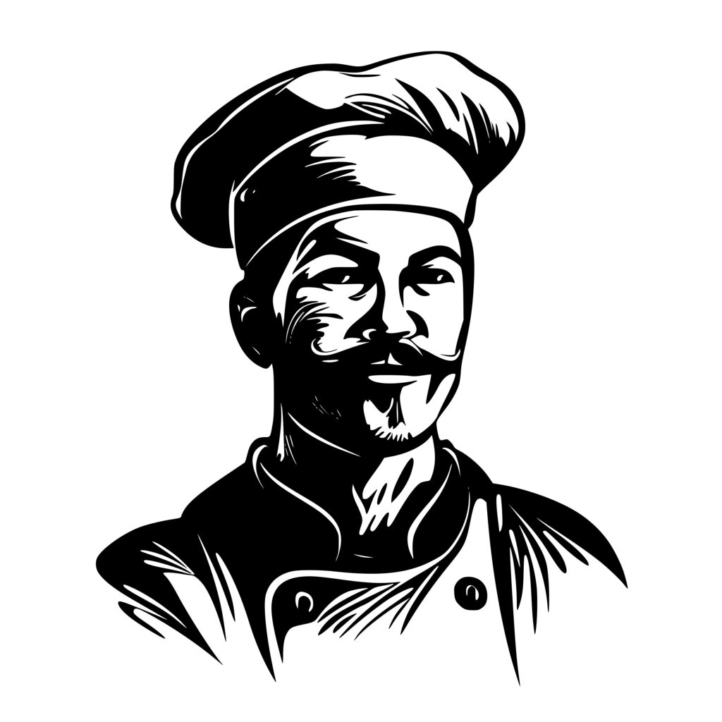 Realistic Chef SVG File for Cricut, Silhouette, and Laser Machines