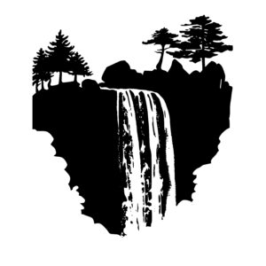 Waterfall Silhouette