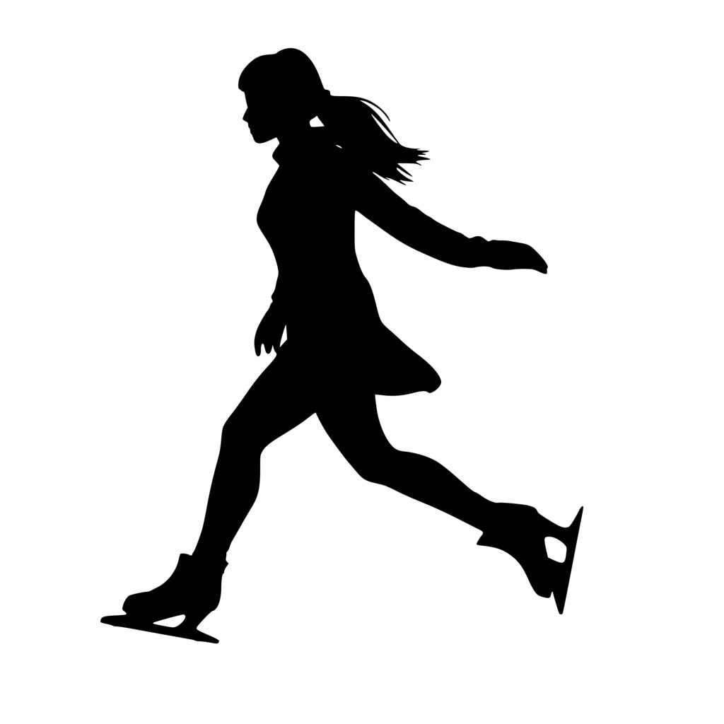 Ice Skating Girl SVG File for Cricut, Silhouette, Laser Machines