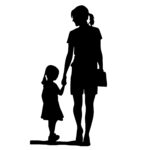 Mom Walking with Daughter