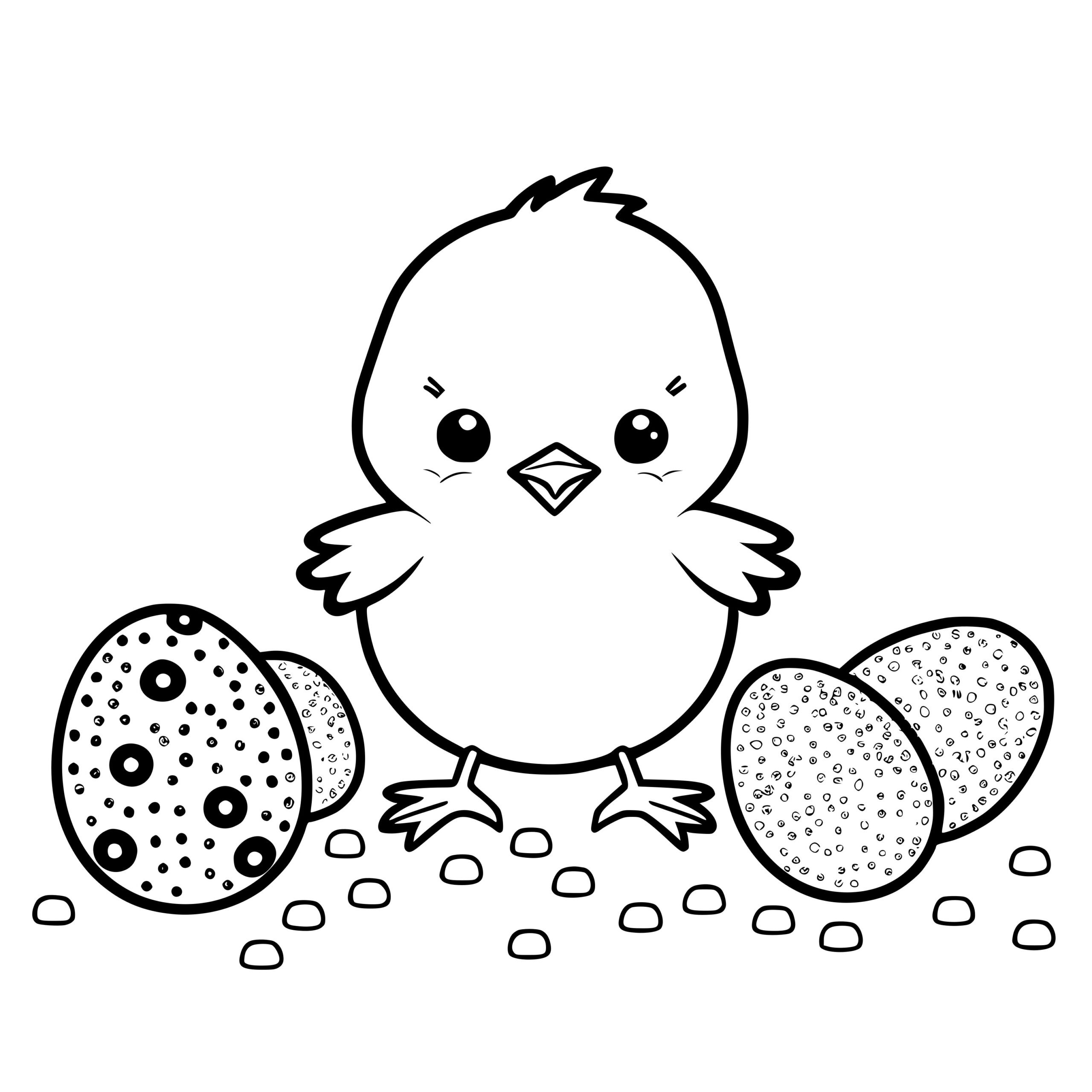 Cute Baby Chick Easter Eggs SVG File for Cricut, Silhouette