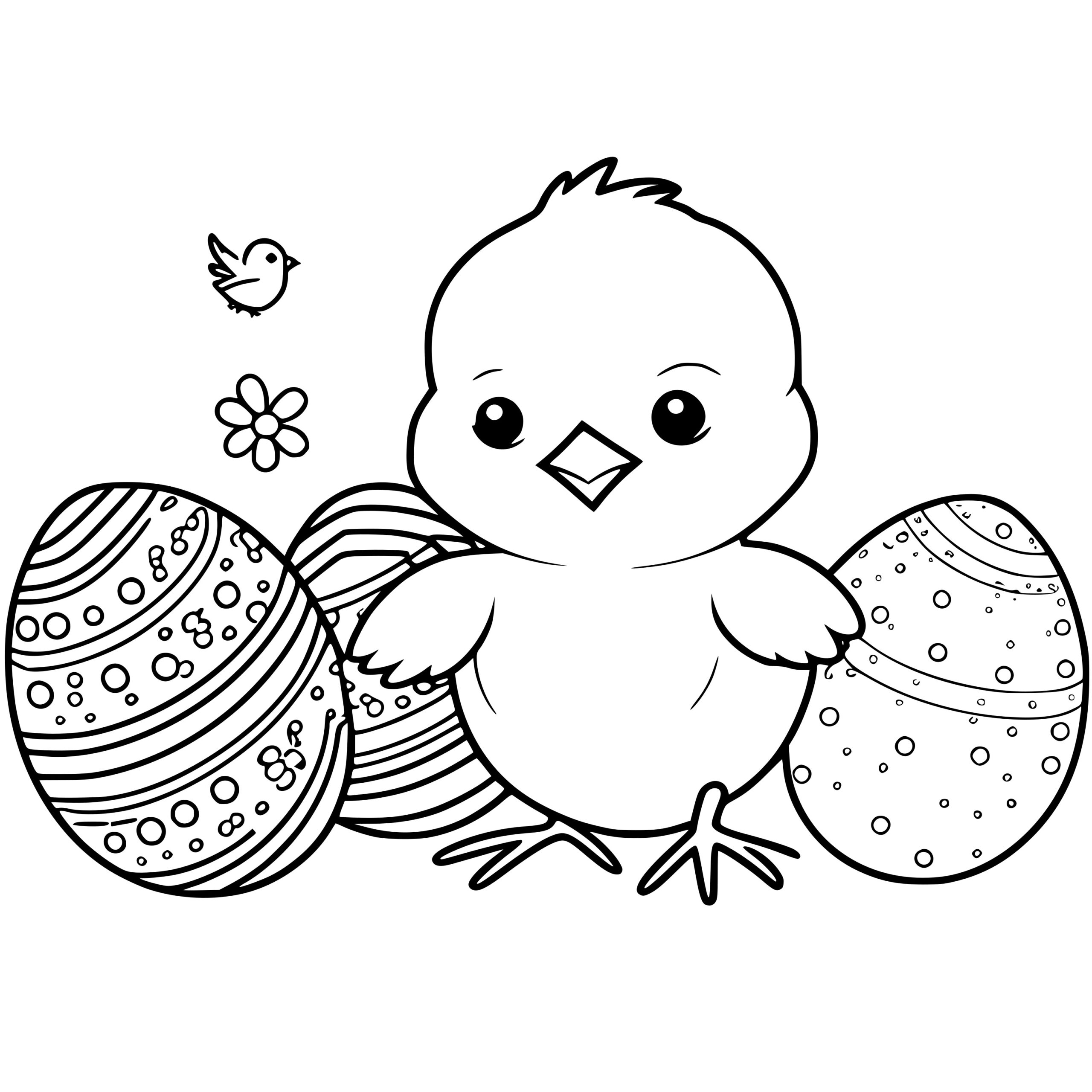 Baby Chick with Easter Eggs SVG File for Cricut, Silhouette, Laser Machines